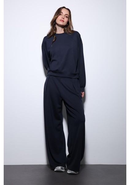Lacivert Geniş Paça Relaxed Kadın Takım fırsatları