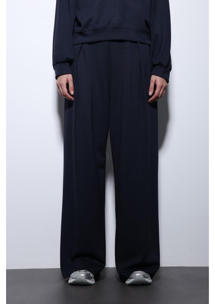 Lacivert Geniş Paça Relaxed Kadın Takım