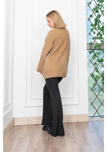 Dik Yaka Sakal Yün Uzun Kazak 24134 indirimleri