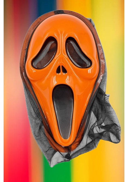 Halloween Maske Çığlık Arkası Tüllü Turuncu fiyatları