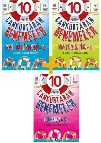 Damla Yayınları Lgs Fen Bilimleri + Matematik+ Türkçe Branş Denemeleri