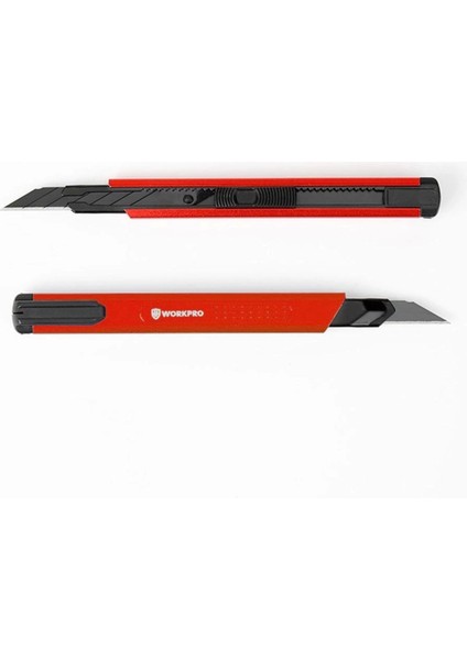 Küçük Alüminyum Kasa Cep Askılı Maket Bıçağı 9mm Kırmızı modelleri