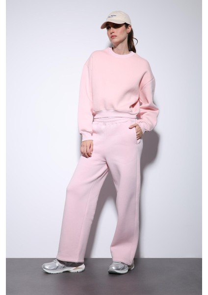 Pembe Basic Kadın Sweatshirt fiyatları