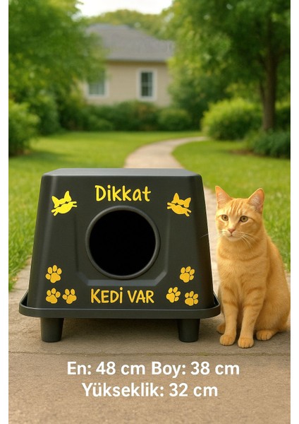Kedi Evi Small – Yağmura ve Soğuğa Dayanıklı