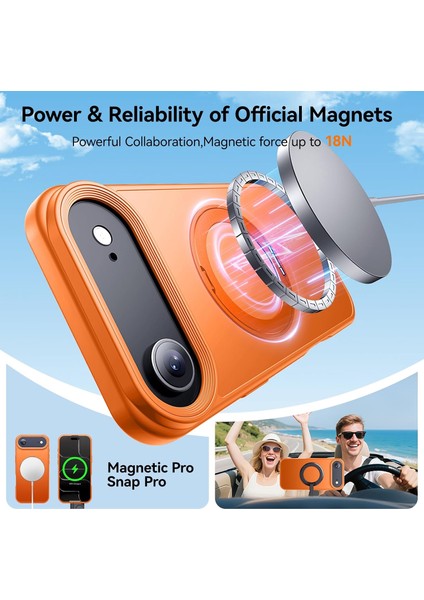 Apple iPhone 17 Air Kılıf Magsafe Halkalı 360 Dönebilen Yüzüklü Standlı Armour Mat Mıknatıslı Kapak modelleri