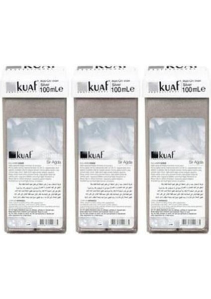 Gri Simli Ağda Kartuşu 3'lü Paket, Kadın ve Erkek Kullanımı Için Uygun