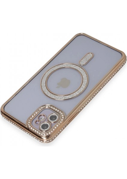 iPhone 11 Kılıf Joke Simli Magneticsafe Kılıf - Gold fiyatları