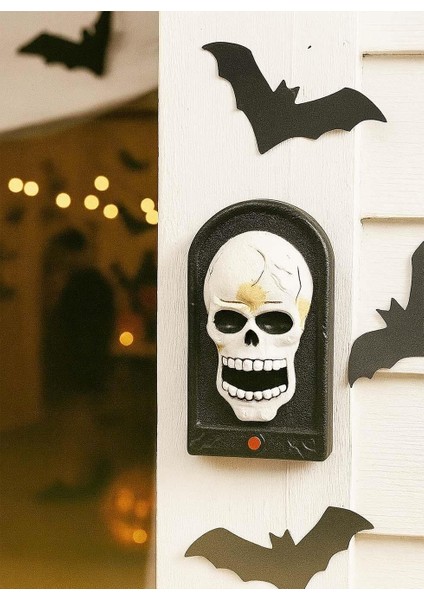 Halloween Cadılar B Kurukafa Kapı Zili Işık-Ses-Ha fırsatları
