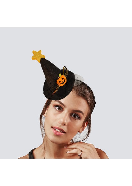 Halloween Cadıl.siyah Simli Tüllü Balk.yıld.mini Ş
