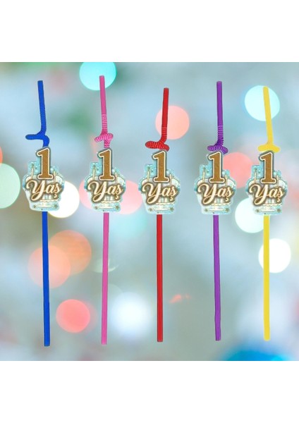 Pipet 1 Yaş Yaldızlı Pipet 10 Lu Mavi 1 Yaş Erkek Doğum Günü Partisi fırsatları