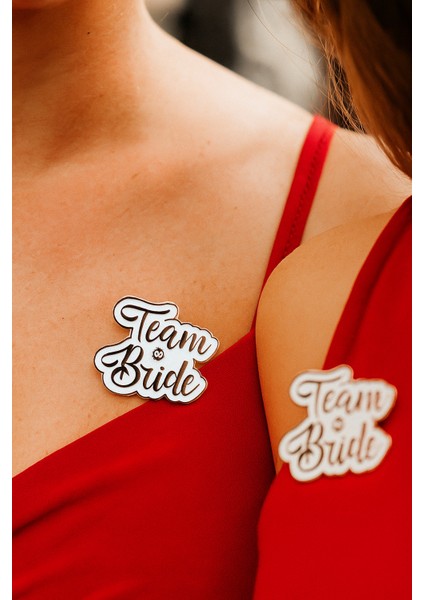 Team bride yaka rozeti beyaz üstü rosegold indirimleri