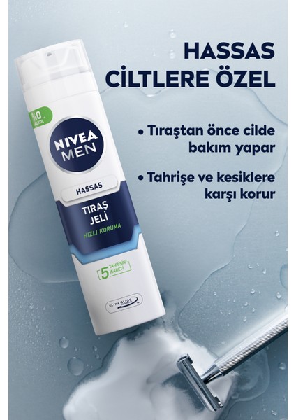 Erkekler Için Hassas Ciltlere Uygun, Yatıştırıcı Tıraş Jeli Seti 2X200ML fiyatları