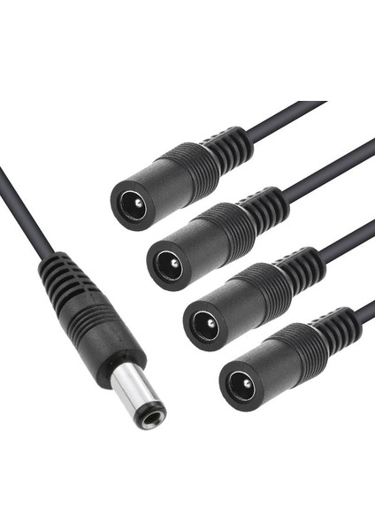 Power Erkek To 4 Dişi Power Kablo Çoklayıcı Kamera Dvr Güç Kablosu PM-7718 Güvenlik Kamerası Enerji Elektrik