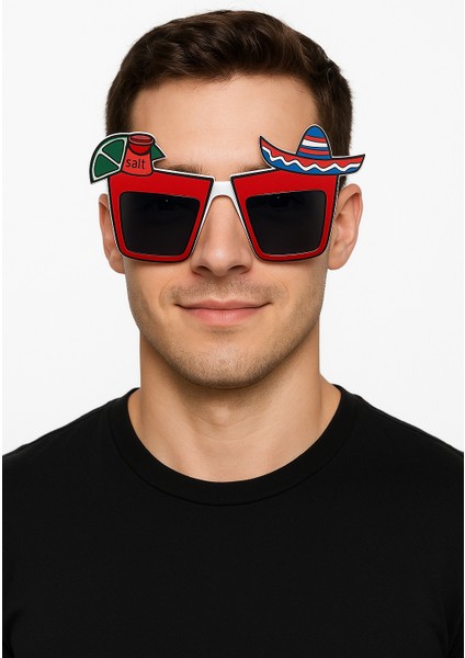 Parti Gözlük Meksika Şapkalı Kırmızı tekila-limon modelleri