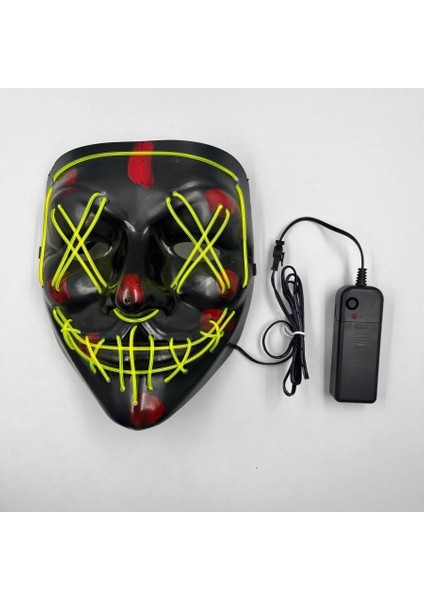 Halloween Cadılar Bayramı Maske Vendetta Neon Açık Yeşil Işıklı Parti Maskesi modelleri