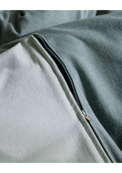 Lumi Tek Kişilik Pamuklu Penye Lastikli Nevresim Takımı - Mint Yeşili