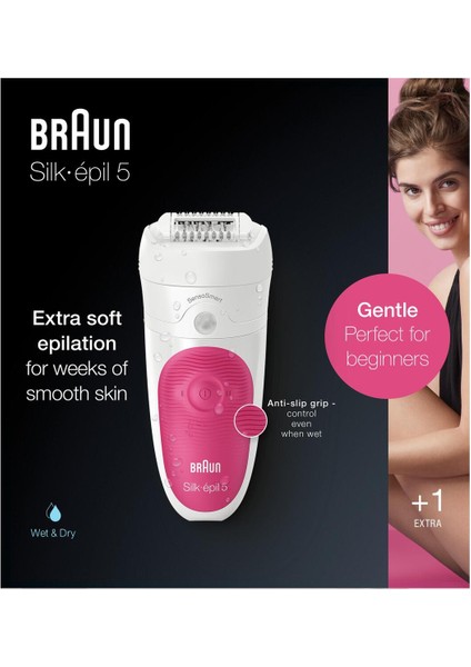 Hassas ve Pratik Kullanımlı 5500 Sensosmart Epilatör, Konforlu Cilt Bakımı