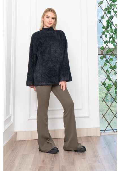 Dik Yaka Sakal Yün Uzun Kazak 24134 indirimleri