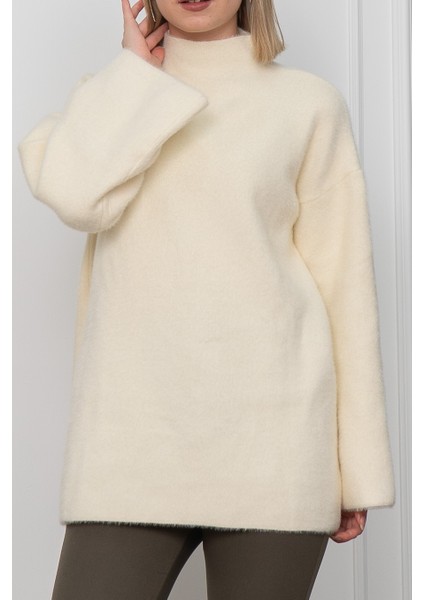 Dik Yaka Sakal Yün Uzun Kazak 24134 indirimleri