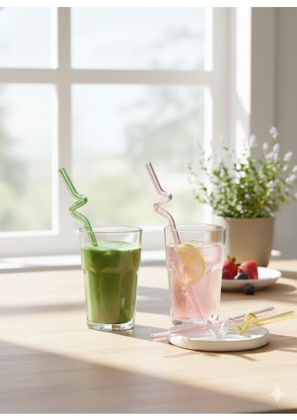 4’lü Burgulu Cam Pipet – Beyaz, Yeşil, Pembe, Sarı Renkli, Dayanıklı ve Yıkanabilir fırsatları