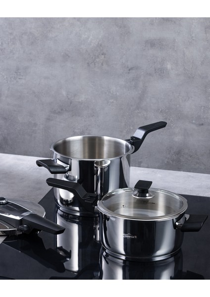 Ludovico Düdüklü Tencere Seti - Çelik - 4 Lt+6 Lt