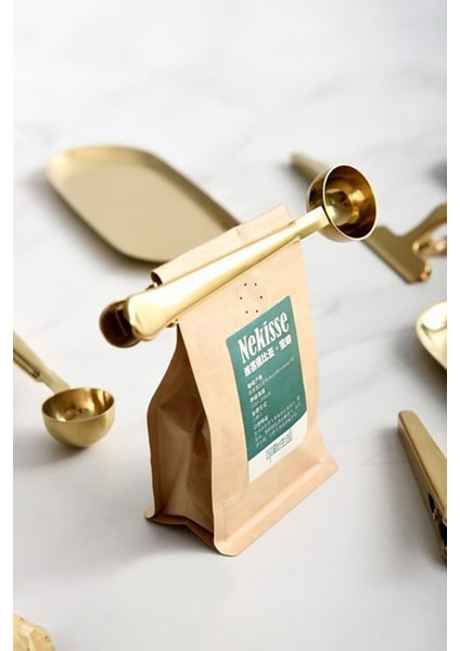 Gold Paslanmaz Çelik Mandallı Ölçü Kaşığı 15 ml