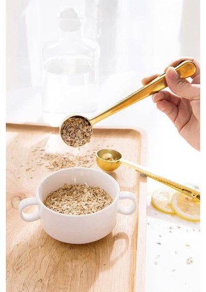 Gold Paslanmaz Çelik Mandallı Ölçü Kaşığı 15 ml modelleri