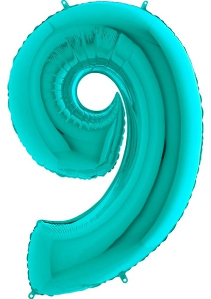 Folyo Rakam 9 Tiffany 40 Inç 102 cm Grabo Turkuaz modelleri