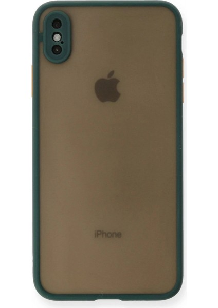 iPhone Xs Max Kılıf Montreal Silikon Kapak - Yeşil
