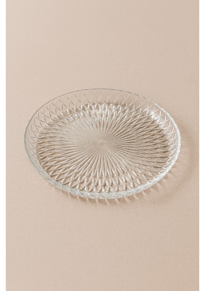 6'lı Desenli Cam Tatlı Pasta Meze Tabağı modelleri