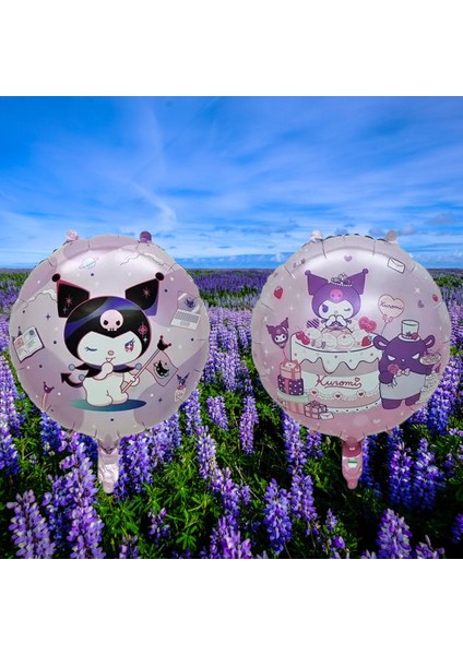 Folyo Balon Kuromi Temalı Mor Çift Yüzlü 45 cm Perti Folyo Balon indirimleri