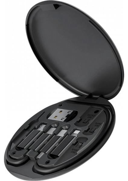 SN06 3in1 Kablo ve Kart Düzenleyici - Siyah