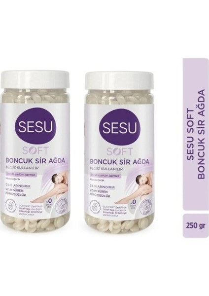 Yumuşak Sir Ağda Boncuk 250G x 2 Adet, Nazik ve Etkili Cilt Bakımı Ürünleri