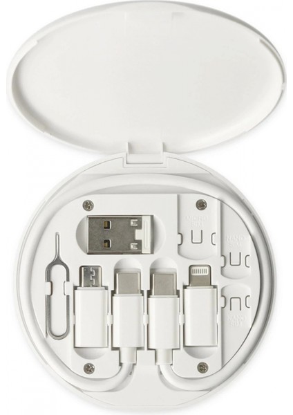 SN06 3in1 Kablo ve Kart Düzenleyici - Beyaz