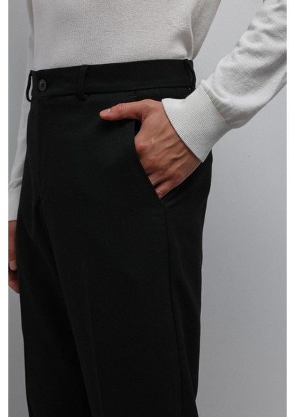 Siyah Tapered Fit Erkek Pantolon fırsatları