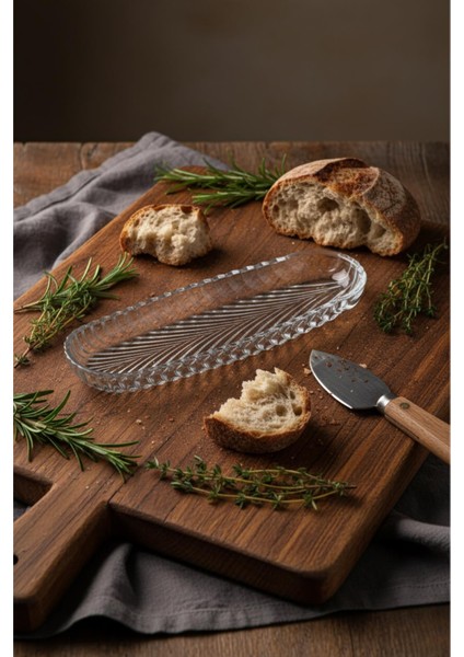 Cam Balık Sırtı Baton Sunum Tabağı 28 cm fiyatları