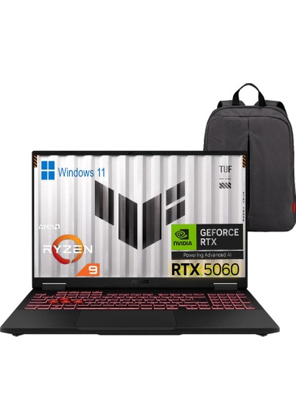 Tuf Gaming A16 FA608PM-RV026 P1 Amd Ryzen 9 8940HX 16GB 512GB SSD RTX5060-8GB 115W 16" 165Hz WIN11 Taşınabilir Bilgisayar