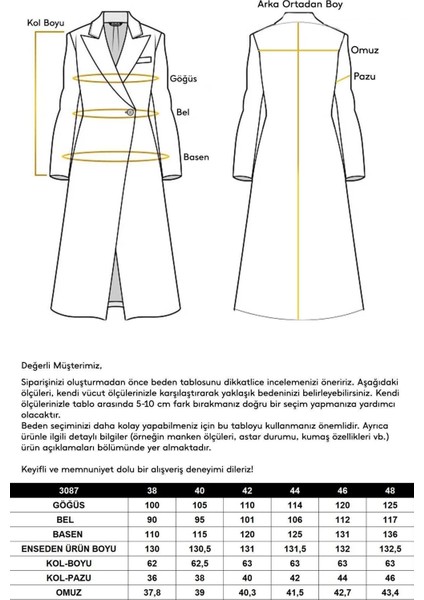 Pelerin Detaylı Kruvaze Uzun Boy Kaban Taş Melanj 3087