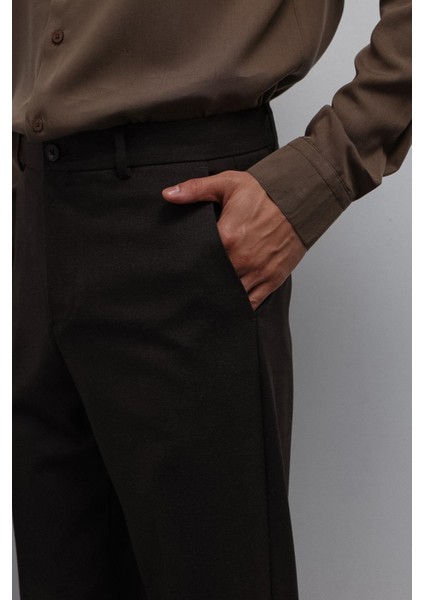 Kahve Tapered Fit Erkek Pantolon fırsatları