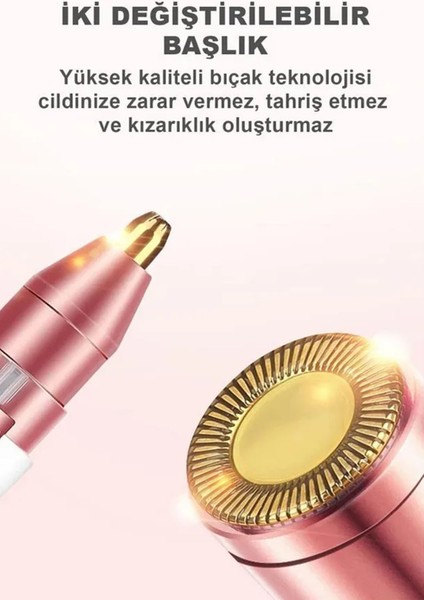 Iki Başlıklı Yüz ve Kaş Tüy Alıcı Epilasyon Cihazı, Beyaz Renk fiyatları