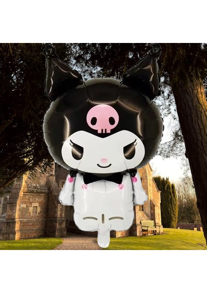 Folyo Balon Kuromi 80X50 cm Siyah Büyük Doğum Günü Balonu fırsatları