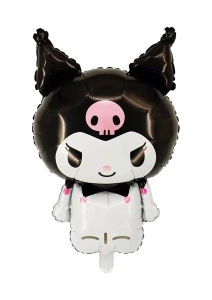 Folyo Balon Kuromi 80X50 cm Siyah Büyük Doğum Günü Balonu