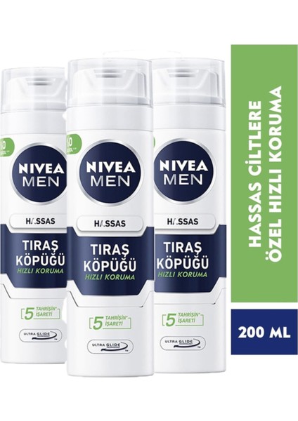 Hassas Ciltler Için 200ML Tıraş Köpüğü, Hızlı ve Güvenli Temizlik