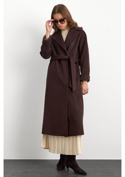 Punto Dikiş Detaylı Oversize Premium Kaban KAHVE 3108 fiyatları