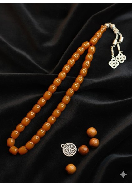 Sıkma Çubuk Kehribar Tesbih Sarının ve Alpaka Şıklığı