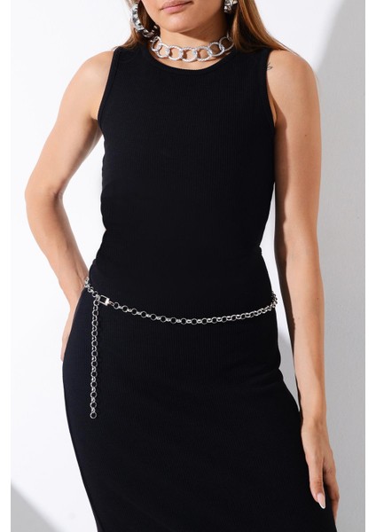 Pınkmark Kadın Gümüş Zincir Kemer PMKM25564 indirimleri