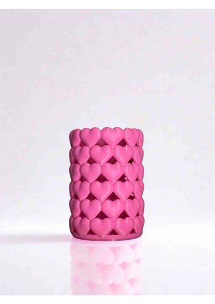 Kalp Desenli Dekoratif Kalemlik