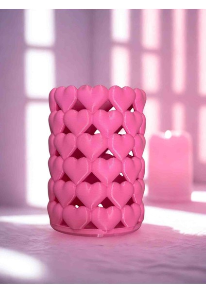 Kalp Desenli Dekoratif Kalemlik fiyatları