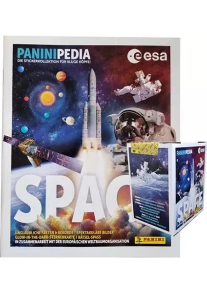 Lisanslı Panini Paninipedia Space Sticker Starter Pack + Box Of 36 (180 Adet) Stickers