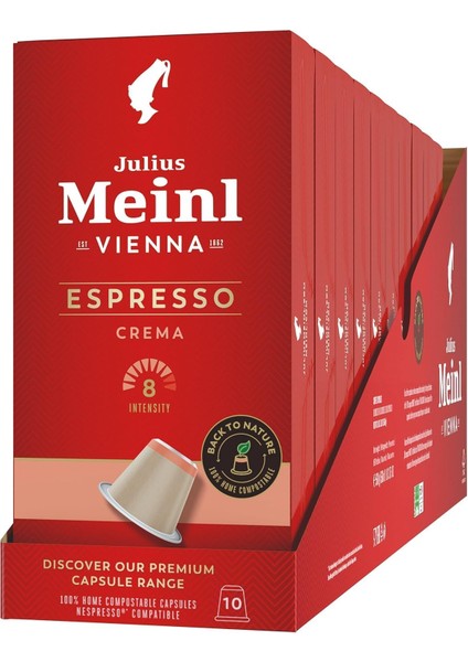 Espresso Crema 100 Adet Kahve Kapsülü Nespresso Uyumlu